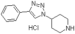 4-(4-苯基-1H-1,2,3-三唑-1-基)哌啶盐酸盐分子结构 (CAS 852030-98-9)