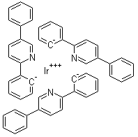 三[2-(5-苯基-吡啶-2-基)苯]合铱分子结构 (CAS 852151-17-8)