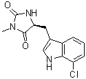 (5S)-5-[(7-Chloro-1H-indol-3-yl)methyl]-3-methyl-2,4-imidazolidinedione molecular structure (CAS 852391-20-9)