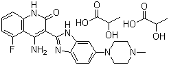 多韦替尼二乳酸分子结构 (CAS 852433-84-2)