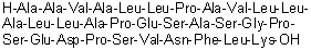 CAS 登录号：852805-92-6, L-丙氨酰-L-丙氨酰-L-缬氨酰-L-丙氨酰-L-亮氨酰-L-亮氨酰-L-脯氨酰-L-丙氨酰-L-缬氨酰-L-亮氨酰-L-亮氨酰-L-丙氨酰-L-亮氨酰-L-亮氨酰-L-丙氨酰-L-脯氨酰-L-alpha-谷氨酰-L-丝氨酰-L-丙氨酰-L-丝氨酰甘氨酰-L-脯氨酰-L-丝氨酰-L-alpha-谷氨酰-L-alpha-天冬氨酰-L-脯氨酰-L-丝氨酰-L-缬氨酰-L-天冬氨酰胺酰-L-苯丙氨酰-L-亮氨酰-L-赖氨酸