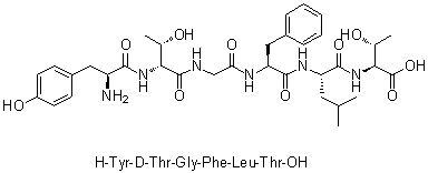 CAS # 85286-38-0, delta-Kephalin, Deltakephalin, Tyr-D-Thr-Gly-Phe-Leu-Thr, [D-Thr2,Leu5,Thr6]-enkephalin, L-Tyrosyl-D-threonylglycyl-L-phenylalanyl-L-leucyl-L-threonine