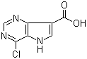 4-氯-5H-吡咯并[3,2-d]嘧啶-7-甲酸分子结构 (CAS 853058-43-2)