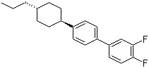 structure of CAS# 85312-59-0, 4'-(trans-4-Propylcyclohexyl)-3,4-difluorobiphenyl