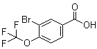 3-溴-4-(三氟甲氧基)苯甲酸分子结构 (CAS 85373-96-2)