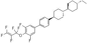 CAS 登录号：853932-25-9, 4'-[(反式,反式)-4'-乙基[1,1'-联环己烷]-4-基]-3,5-二氟-4-[(1,1,2,3,3-五氟-2-丙烯基)氧基]-1,1'-联苯