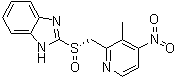 structure of CAS# 853950-79-5, 2-[(S)-[(3-Methyl-4-nitro-2-pyridinyl)methyl]sulfinyl]-1H-benzimidazole