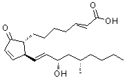 CAS 登录号：853998-94-4, 7-[(1R,2S)-2-[(1E,3S,5S)-3-羟基-5-甲基-1-壬烯基]-5-氧代-3-环戊烯-1-基]-2-庚烯酸