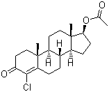 structure of CAS# 855-19-6, 4-Chlorotestosterone acetate