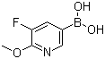 5-氟-6-甲氧基吡啶-3-硼酸分子结构 (CAS 856250-60-7)