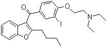 Mono-iodo amiodarone molecular structure (CAS 85642-08-6)
