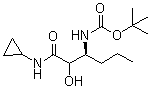 N-[(1S)-1-[2-(环丙基氨基)-1-羟基-2-氧代乙基]丁基]-氨基甲酸叔丁酯分子结构 (CAS 856707-39-6)