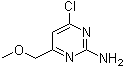 4-氯-6-(甲氧基甲基)-2-嘧啶胺分子结构 (CAS 856972-65-1)