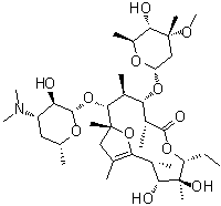 CAS 登录号：857839-61-3, (9S)-8,9-二去氢-9-去氧代-6-脱氧-6,9-环氧红霉素