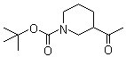 structure of CAS# 858643-92-2, 3-乙酰基-1-哌啶甲酸叔丁酯