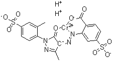 CAS 登录号：85896-44-2, [2-[[4,5-二氢-3-甲基-1-(2-甲基-4-磺基苯基)-5-氧代-1H-吡唑-4-基]偶氮]-4-磺基苯甲酸]二氢铬酸