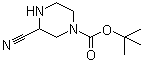 3-Cyano-piperazine-1-carboxylic acid tert-butyl ester molecular structure (CAS 859518-35-7)