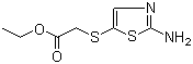Ethyl 2-(2-aminothiazol-5-ylthio)acetate molecular structure (CAS 859522-19-3)