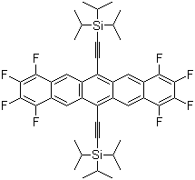 CAS 登录号：859849-50-6, 1,2,3,4,8,9,10,11-八氟-6,13-双[2-[三(异丙基)硅]乙炔基]并五苯