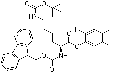structure of CAS# 86060-98-2, N-芴甲氧羰基-N'-叔丁氧羰基-L-赖氨酸五氟苯酯
