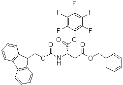 structure of CAS# 86061-03-2, N-[(9H-芴-9-基甲氧基)羰基]-L-天冬氨酸 1-(五氟苯基) 4-(苄基)酯