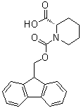 structure of CAS# 86069-86-5, (S)-1,2-Piperidinedicarboxylic acid 1-(9H-fluoren-9-ylmethyl) ester