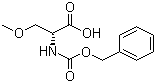N-苄氧羰基-O-甲基-D-丝氨酸分子结构 (CAS 86096-35-7)