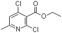 structure of CAS# 86129-63-7, Ethyl 2,4-dichloro-6-methylpyridine-3-carboxylate