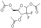 2-脱氧-2,2-二氟-D-赤式-呋喃戊糖三乙酸酯分子结构 (CAS 861445-89-8)