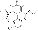 CAS # 86189-69-7, Felodipine, Ethyl methyl 4-(2,3-dichlorophenyl)-2,6-dimethyl-1,4-dihydropyridine-3,5-dicarboxylate