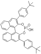 structure of CAS# 861909-30-0, (11bR)-2,6-二[4-(1,1-二甲基乙基)苯基]-4-羟基-二萘并[2,1-d:1',2'-f][1,3,2]二氧杂磷杂卓 4-氧化物