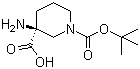 structure of CAS# 862372-92-7, (S)-1-Boc-3-Aminopiperidine-3-carboxylic acid