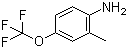 2-甲基-4-三氟甲氧基苯胺分子结构 (CAS 86256-59-9)