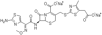 structure of CAS# 86329-79-5, Cefodizime sodium