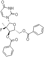 structure of CAS# 863329-65-1, (2'R)-2'-Deoxy-2'-fluoro-2'-methyluridine 3',5'-dibenzoate