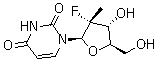 (2'R)-2'-Deoxy-2'-fluoro-2'-methyluridine molecular structure (CAS 863329-66-2)