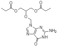 CAS 登录号：86357-20-2, 2-氨基-1,9-二氢-9-[[2-(1-氧代丙氧基)-1-[(1-氧代丙氧基)甲基]乙氧基]甲基]-6H-嘌呤-6-酮