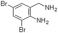 2-氨基-3,5-二溴苯甲胺分子结构 (CAS 86379-71-7)