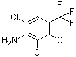 structure of CAS# 86399-04-4, 2,3,6-Trichloro-4-(trifluoromethyl)benzenamine