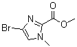 structure of CAS# 864076-05-1, 4-Bromo-1-methyl-1H-imidazole-2-carboxylic acid methyl ester