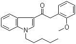 structure of CAS# 864445-43-2, 2-(2-Methoxyphenyl)-1-(1-pentyl-1H-indol-3-yl)ethanone