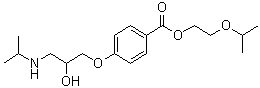 CAS # 864544-37-6, 4-[2-Hydroxy-3-[(1-methylethyl)amino]propoxy]benzoic acid 2-(1-methylethoxy)ethyl ester