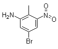 5-Bromo-2-methyl-3-nitro-benzenamine molecular structure (CAS 864550-40-3)