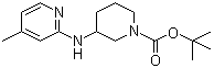 structure of CAS# 864685-00-7, 3-[(4-Methyl-2-pyridinyl)amino]-1-piperidinecarboxylic acid tert-butyl ester