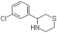 structure of CAS# 864685-25-6, 3-(3-Chlorophenyl)thiomorpholine