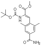 structure of CAS# 864825-84-3, (2Z)-3-[4-(氨基羰基)-2,6-二甲基苯基]-2-[[(1,1-二甲基乙氧基)羰基]氨基]-2-丙烯酸甲酯
