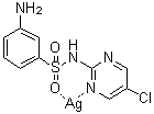 3-Amino-N-(5-chloro-2-pyrimidinyl)benzenesulfonamide silver complex molecular structure (CAS 86568-11-8)