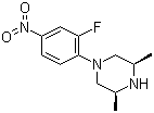 CAS 登录号：866538-93-4, (3R,5S)-1-(2-氟-4-硝基苯基)-3,5-二甲基哌嗪