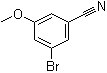 3-溴-5-甲氧基苯甲腈分子结构 (CAS 867366-91-4)