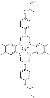 CAS # 86757-38-2, (SP-4-1)-[7,16-Dihydro-2,3,11,12-tetramethyl-7,16-bis[4-(1-methylpropoxy)phenyl]dibenzo[b,i][1,4,8,11]tetraazacyclotetradecinato]cobalt